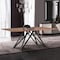 Armen Living Modena Contemporary Dining Table in Matte Black Finish and Walnut Wood Top LCMNDIWABL - alternate 3